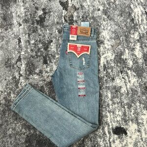 Levi’s Girls 711 Skinny Jeans White Wash Size 12 Stretch Jeans